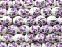 Porcelain Purple Cherry Blossom Flower Decal Beads